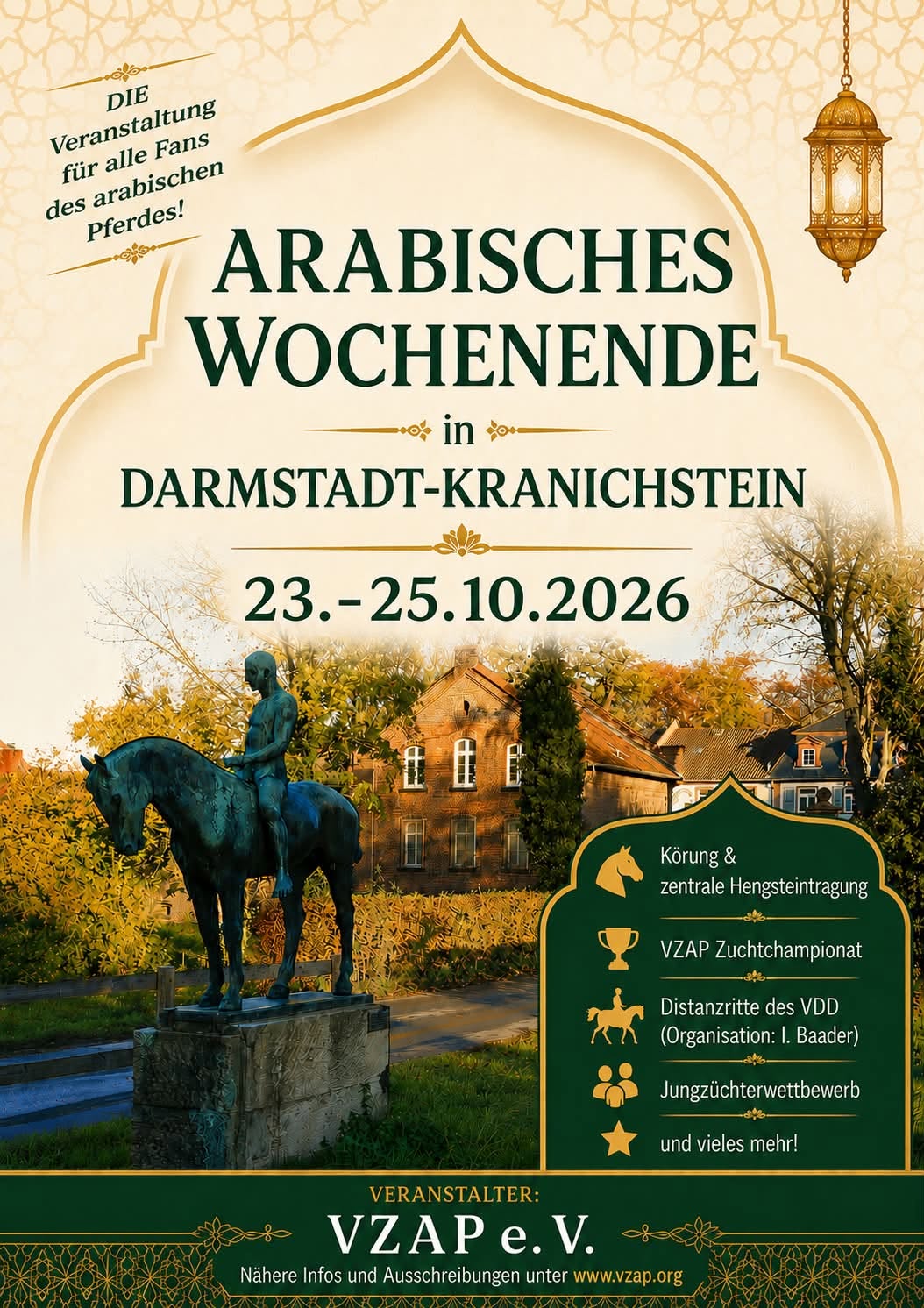Arabisches Wochenende in Darmstadt-Kranichstein 2026: Das Event für Liebhaber des Arabischen Pferdes