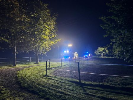 Erfolgreiche Übung der Feuerwehr Reichshof auf dem Borner Hof.