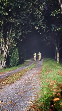 Erfolgreiche Übung der Feuerwehr Reichshof auf dem Borner Hof.